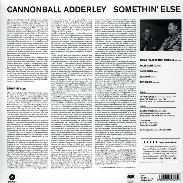 Cannonball Adderley - Somethin' Else (nuovo)
