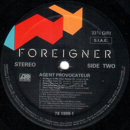 Foreigner - Agent Provocateur