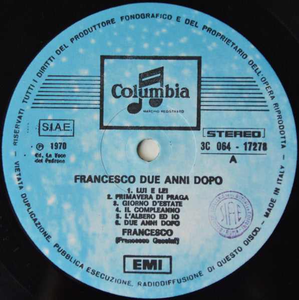 Francesco Guccini - Due Anni Dopo