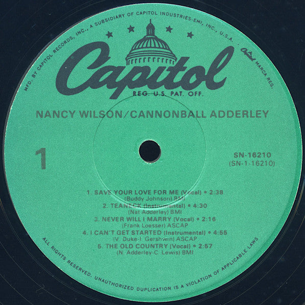 Nancy Wilson - Nancy Wilson / Cannonball Adderley