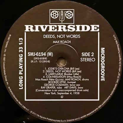 Max Roach - Deeds, Not Words