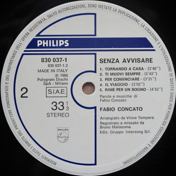 Fabio Concato - Senza Avvisare