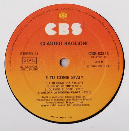 Claudio Baglioni - E Tu Come Stai?