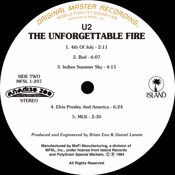 U2 - The Unforgettable Fire (Original Master Recording)