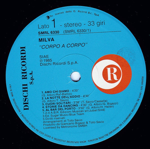 Milva - Corpo A Corpo