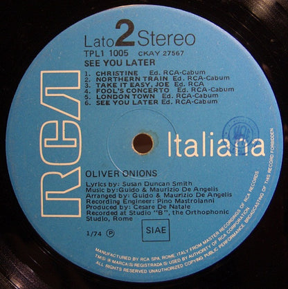 Oliver Onions - See You Later