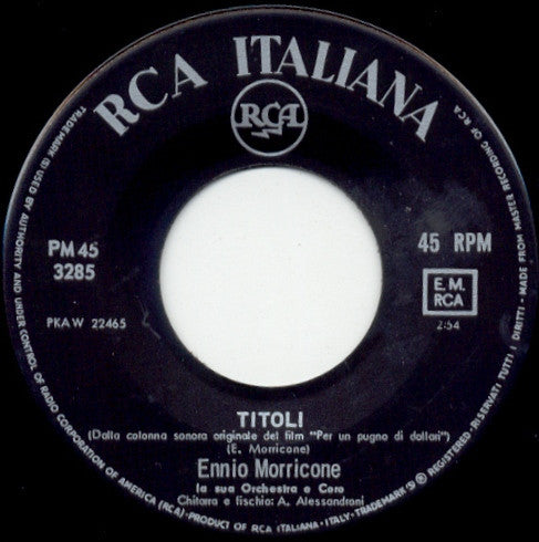 Ennio Morricone - Per Un Pugno Di Dollari (7")