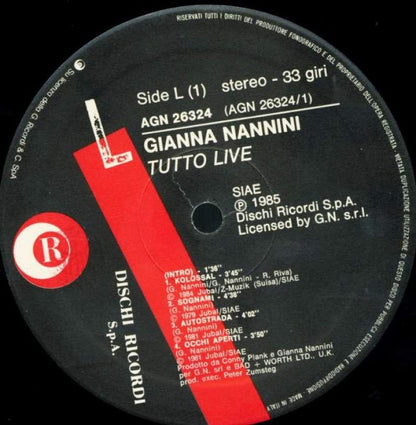 Gianna Nannini - Tutto Live