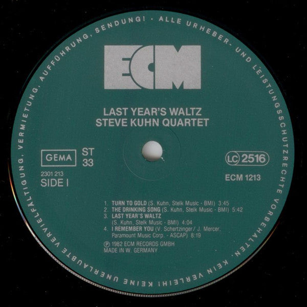 Steve Kuhn Quartet - Last Year's Waltz