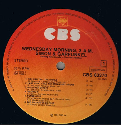 Simon & Garfunkel - Wednesday Morning, 3 A.M.