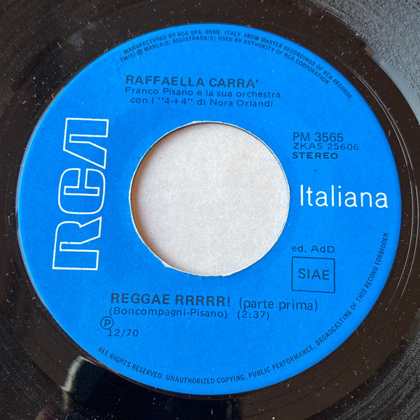 Raffaella Carrà - Reggae Rrrrr! (7")