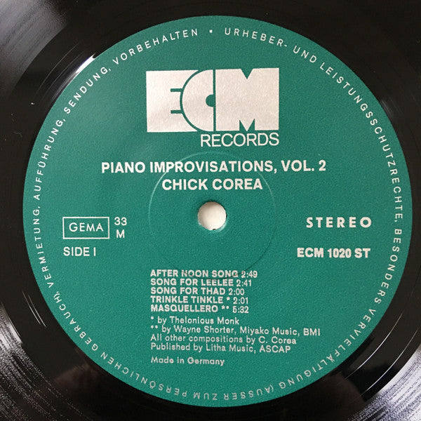 Chick Corea - Piano Improvisations Vol. 2
