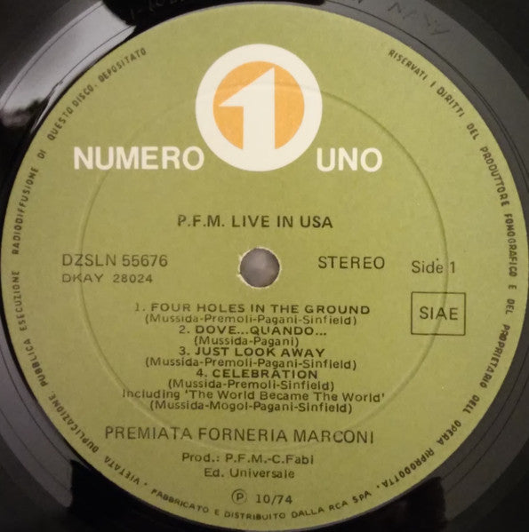 Premiata Forneria Marconi - Live In U.S.A.