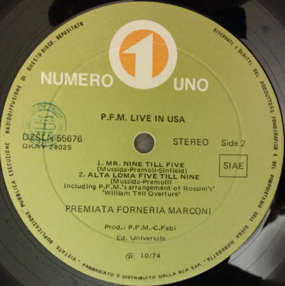 Premiata Forneria Marconi - Live In U.S.A.