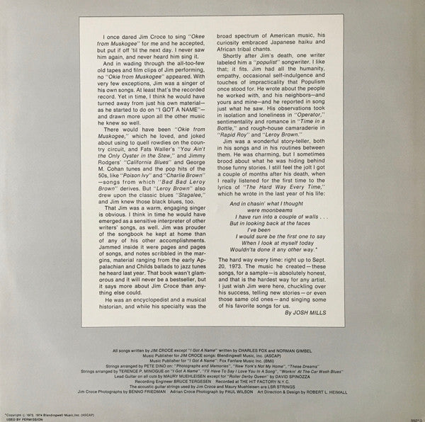 Jim Croce - Photographs & Memories: His Greatest Hits