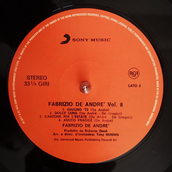 Fabrizio De André - Vol. 8 (nuovo)