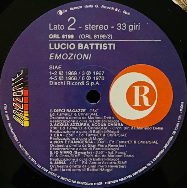 Lucio Battisti - Emozioni