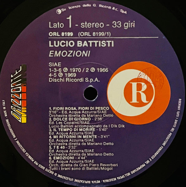 Lucio Battisti - Emozioni