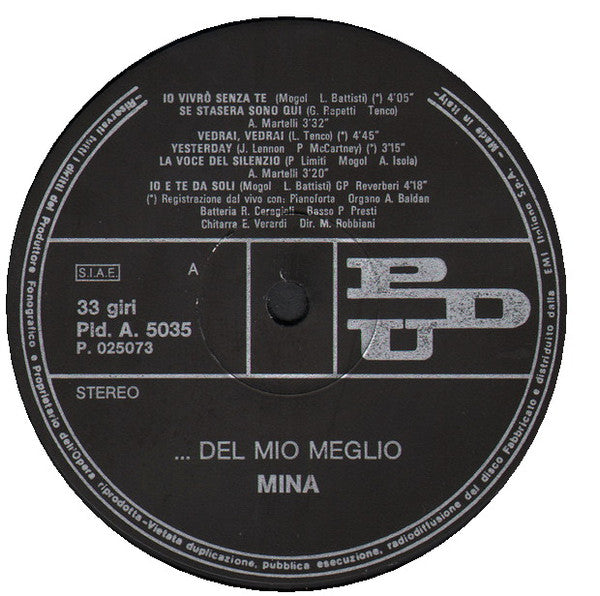 Mina - ...Del Mio Meglio