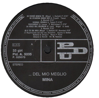 Mina - ...Del Mio Meglio