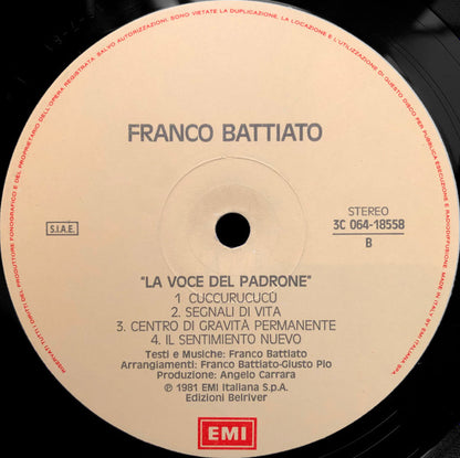 Franco Battiato - La Voce Del Padrone