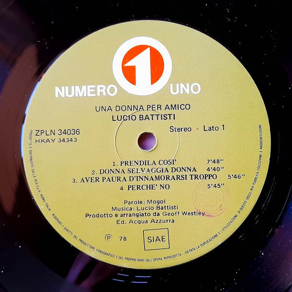 Lucio Battisti - Una Donna Per Amico