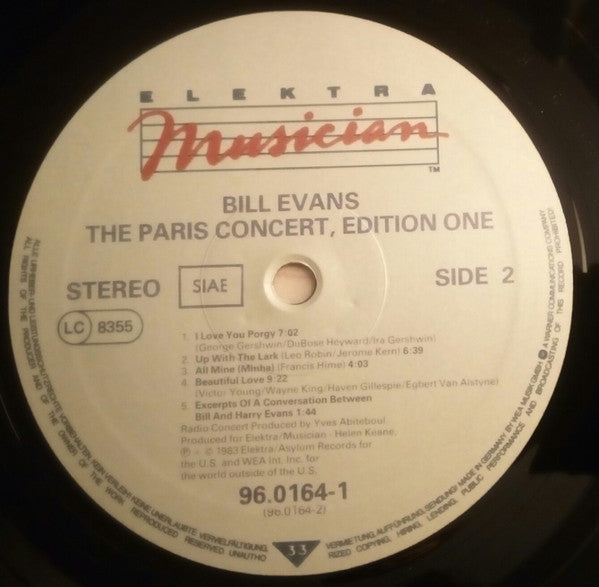 Bill Evans - The Paris Concert (Edition One)