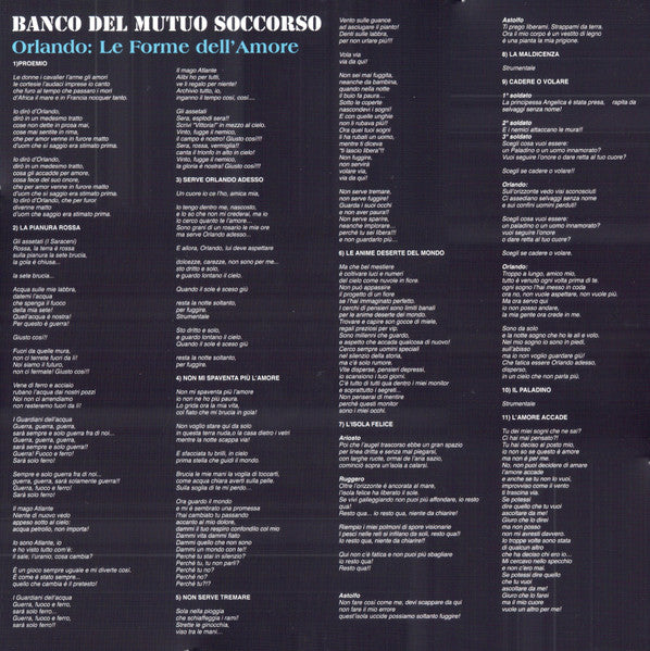 Banco Del Mutuo Soccorso - Orlando: Le Forme Dell'Amore