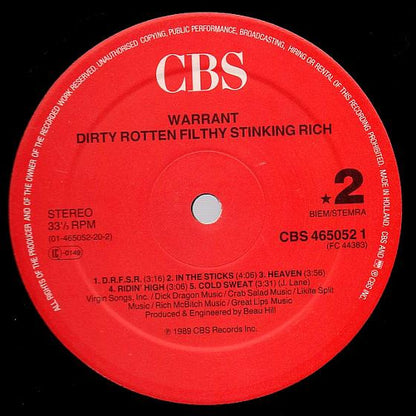 Warrant - Dirty Rotten Filthy Stinking Rich