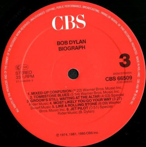Bob Dylan - Biograph (Box)