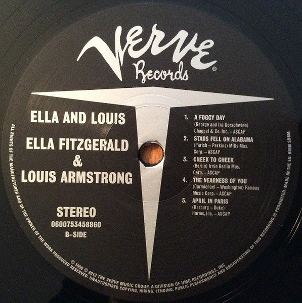 Ella Fitzgerald & Louis Armstrong ‎– Ella And Louis