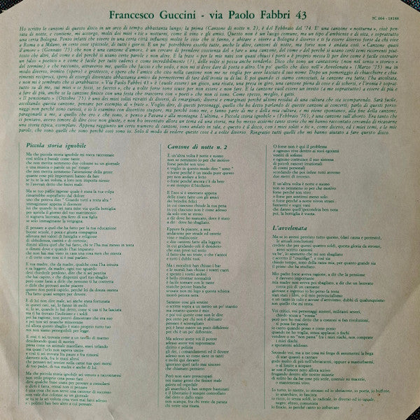 Francesco Guccini - Via Paolo Fabbri 43