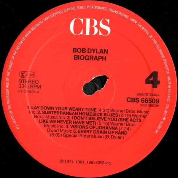 Bob Dylan - Biograph (Box)