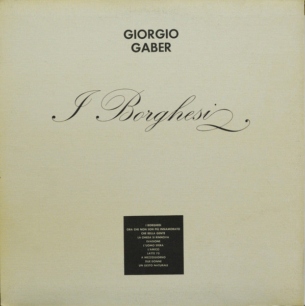 Giorgio Gaber - I Borghesi