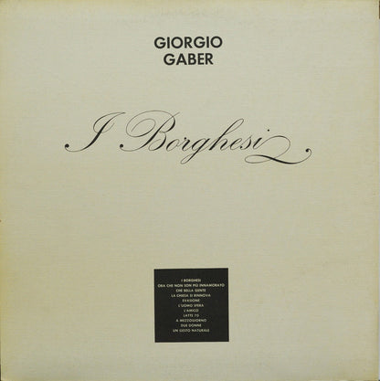 Giorgio Gaber - I Borghesi