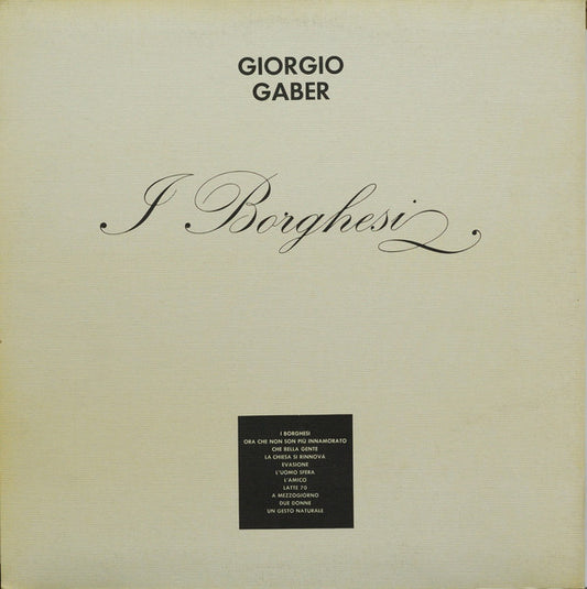 Giorgio Gaber - I Borghesi
