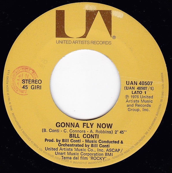 Bill Conti - Gonna Fly Now (7")