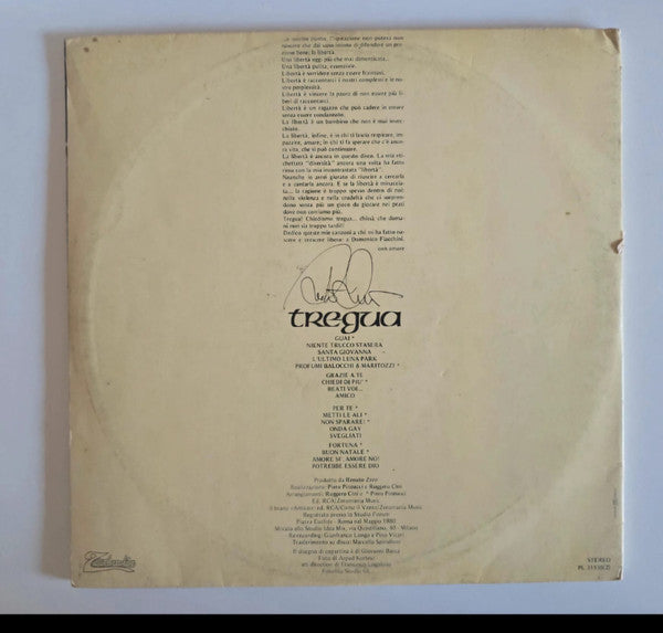 Renato Zero - Tregua