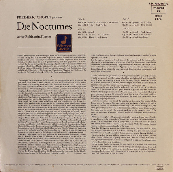 Rubinstein, Chopin ‎– The Nocturnes