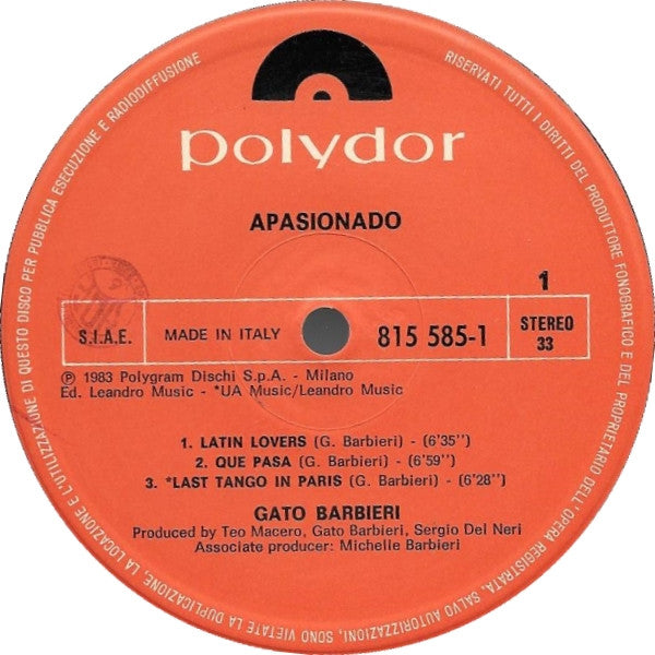 Gato Barbieri - Apasionado