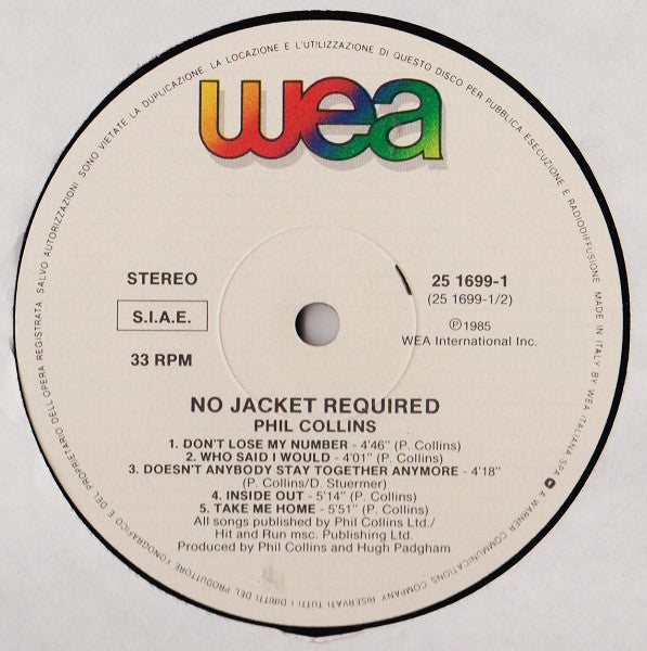 Phil Collins - No Jacket Required