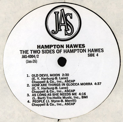 Hampton Hawes - The Two Sides Of Hampton Hawes