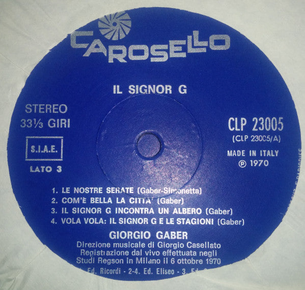 Giorgio Gaber - Il Signor G