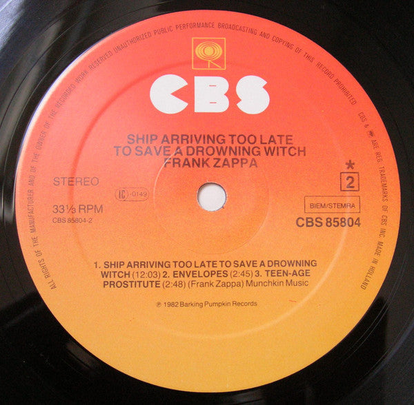 Frank Zappa - Ship Arriving Too Late To Save A Drowning Witch