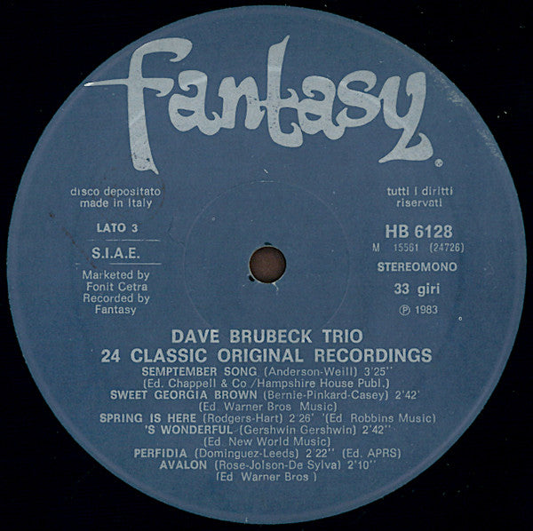 The Dave Brubeck Trio - Distinctive Rhythm Instrumentals