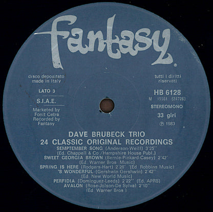 The Dave Brubeck Trio - Distinctive Rhythm Instrumentals