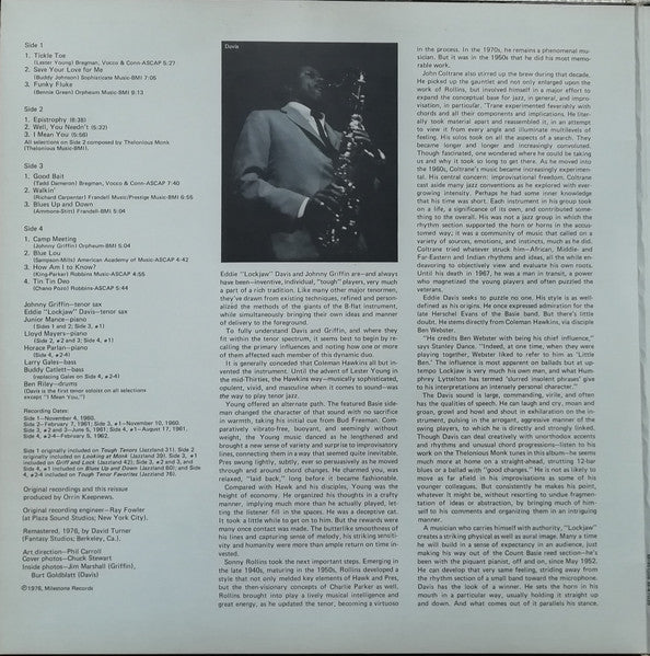 Johnny Griffin / Eddie "Lockjaw" Davis ‎– The Toughest Tenors
