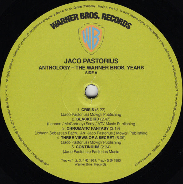 Jaco Pastorius - Anthology (The Warner Bros. Years)