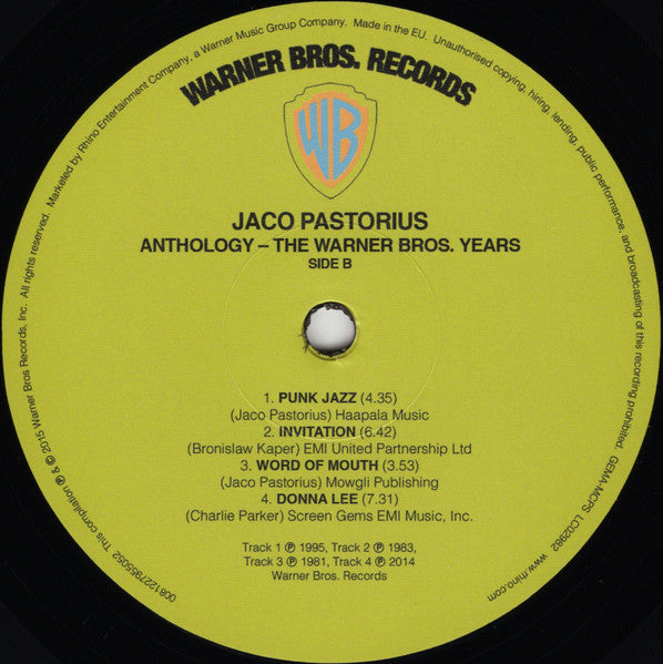 Jaco Pastorius - Anthology (The Warner Bros. Years)