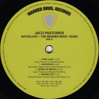 Jaco Pastorius - Anthology (The Warner Bros. Years)